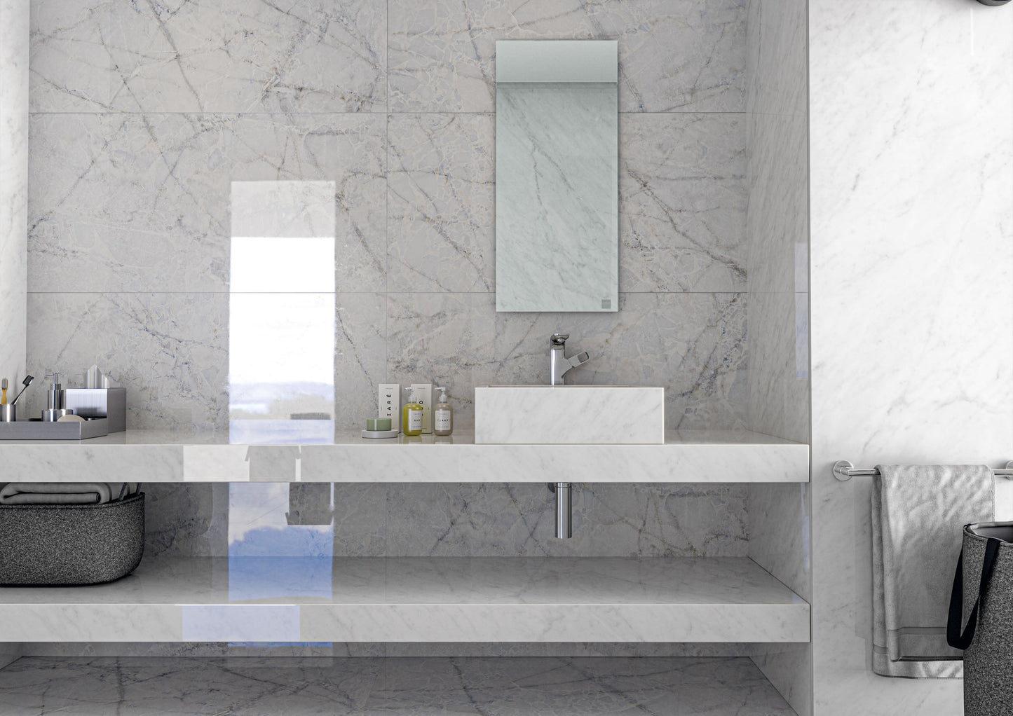 Granda II Atlantis White 24x48 Porcelain Tile