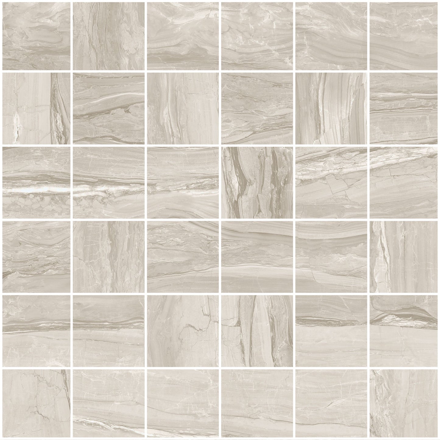 Granda II Eos Cream 2x2 Porcelain Mosaic