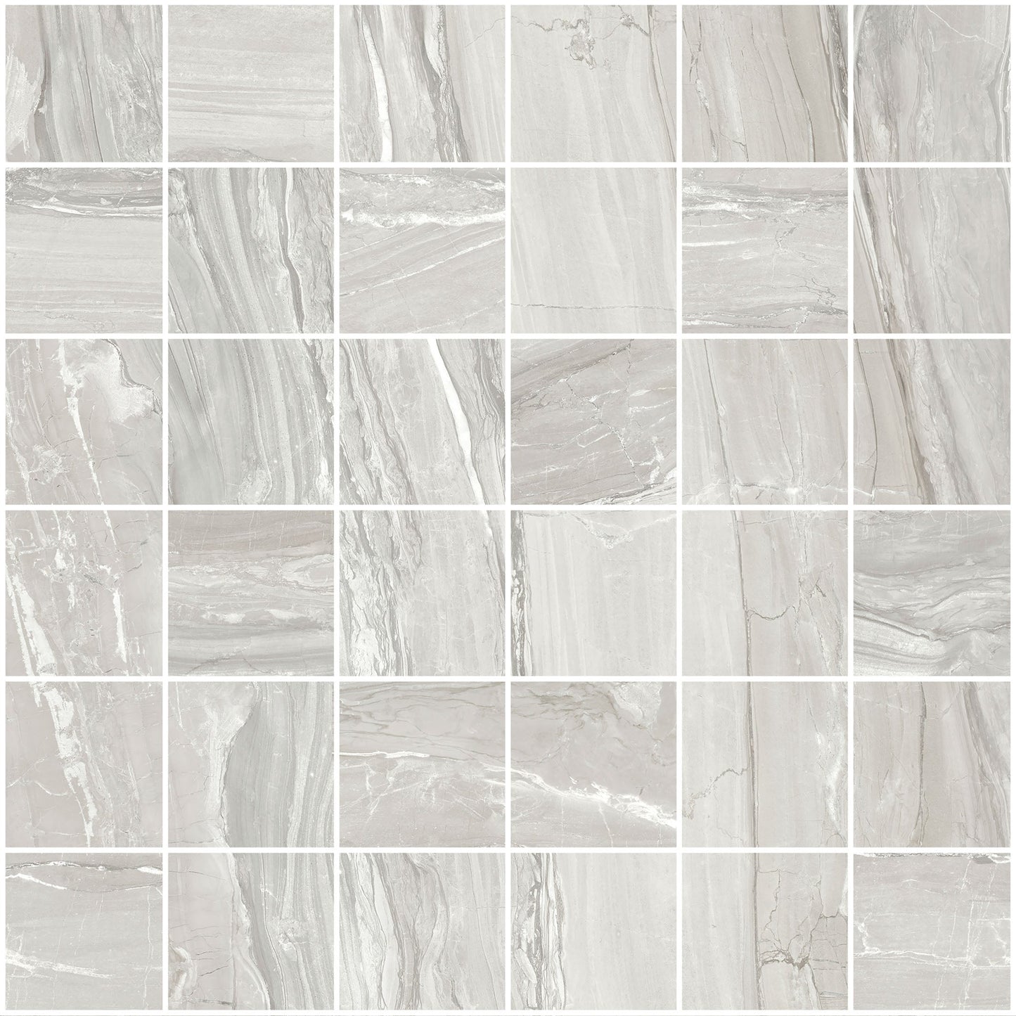 Granda II Eos Pearl 2x2 Porcelain Mosaic