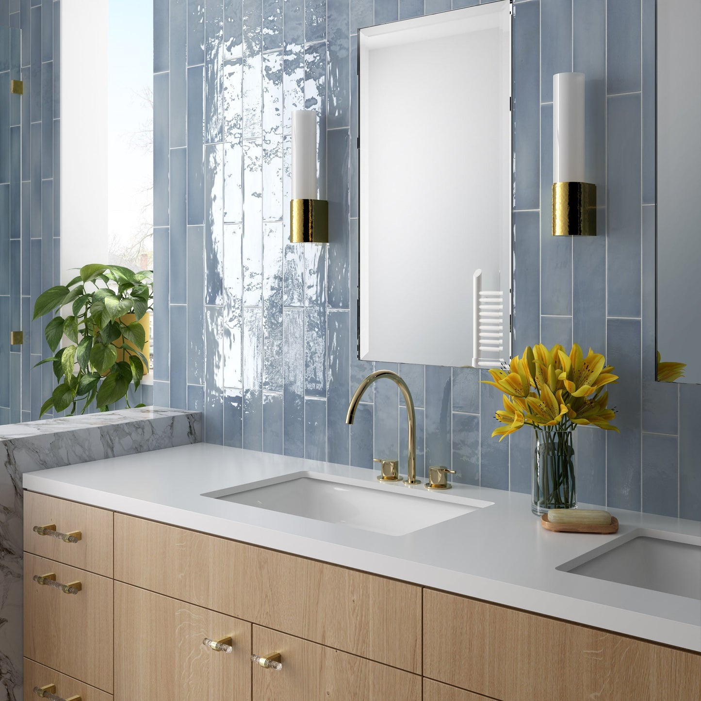Manacor Blue Moon 2.5x16 Ceramic Tile