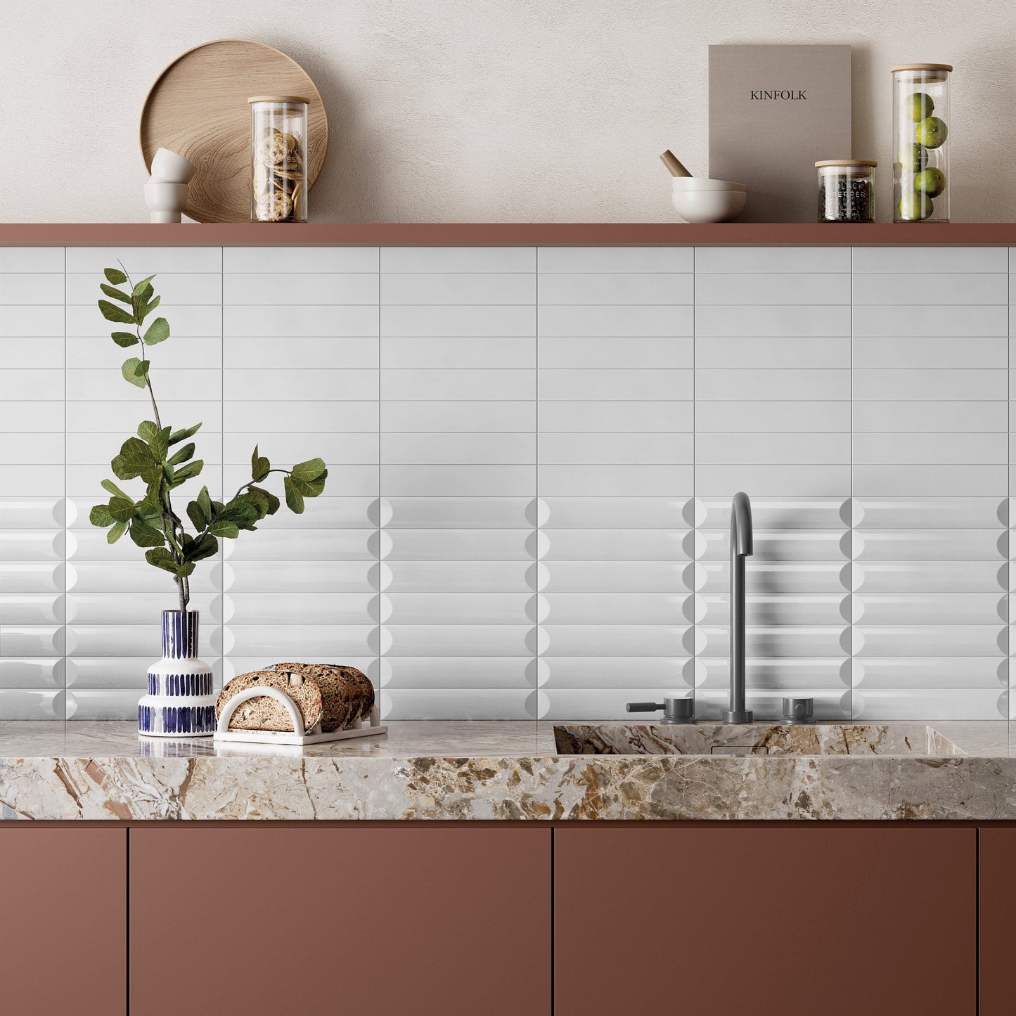 Noelle Windall 2x10 Flat Subway Tile