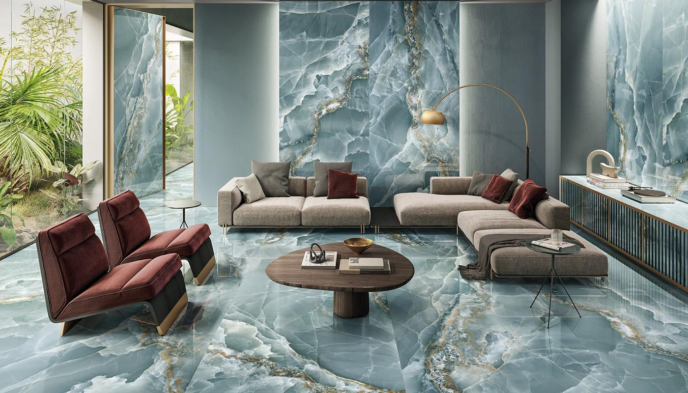 Smooth Operator Green Onyx 48x110 Porcelain Slab