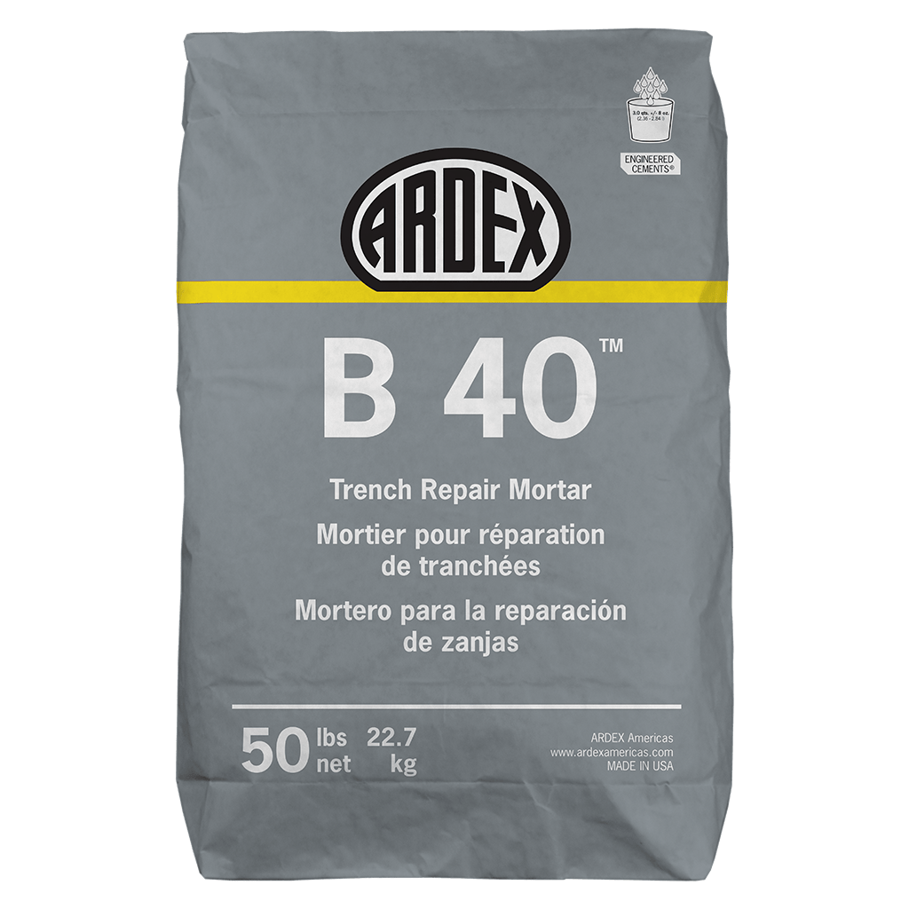 ARDEX B 40 trench repair mortar, 50 LB bag