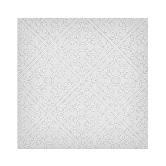Pure White Embossed 6X6 Glossy