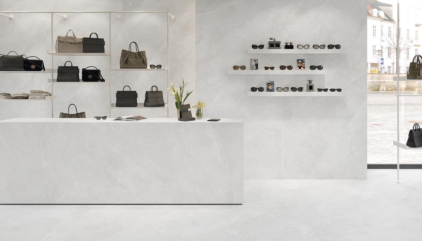 Smooth Operator Snow Slate 48x110 Porcelain Slab