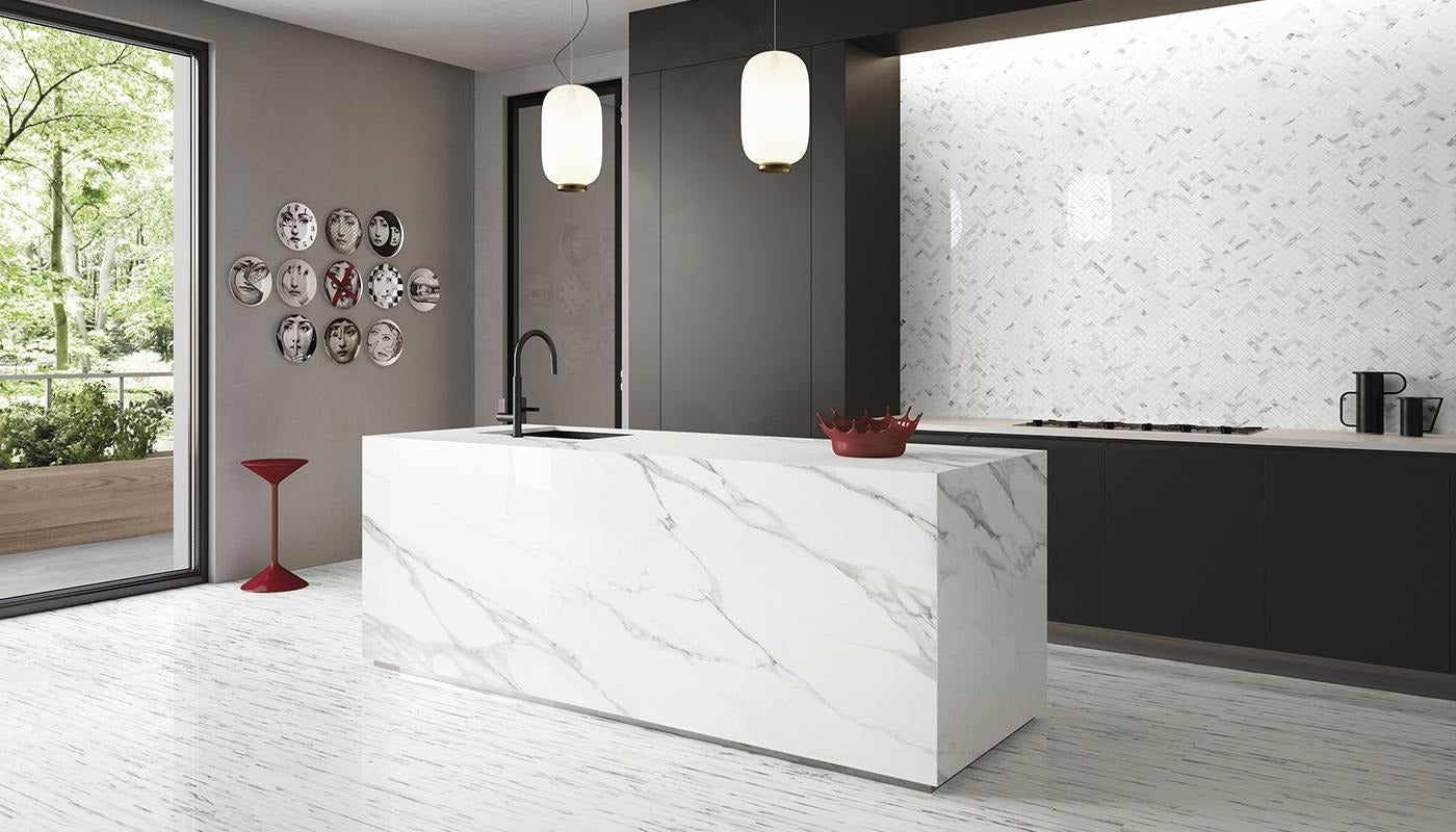 Smooth Operator Statuario 48x110 Porcelain Slab