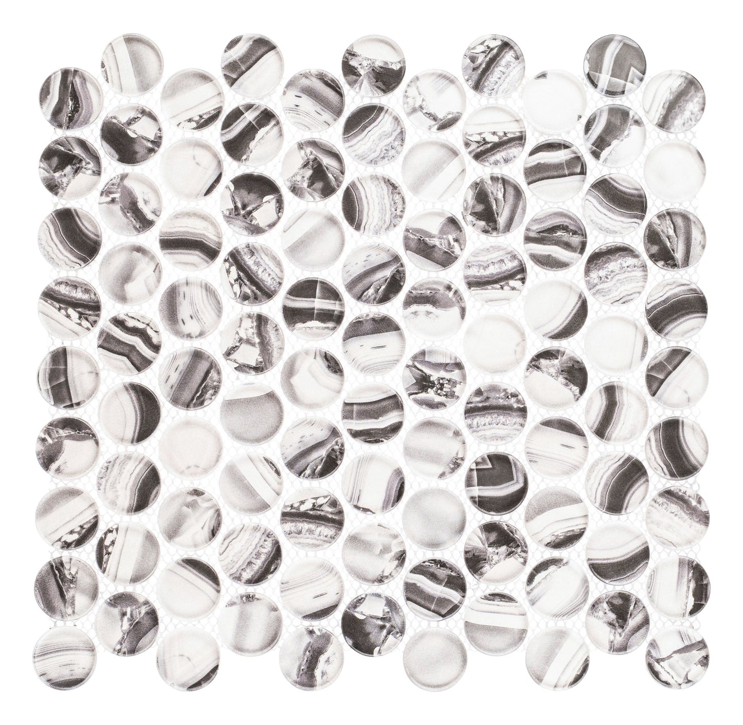 Spheres Artik Blend 12x12 Penny Round Mosaic
