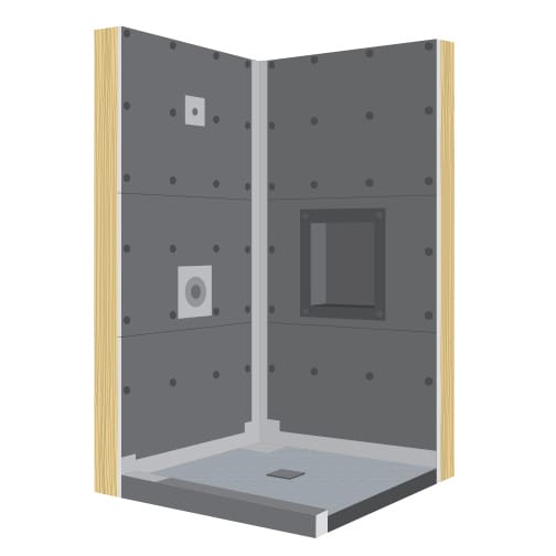 Waterproof 48x48 Center Drain