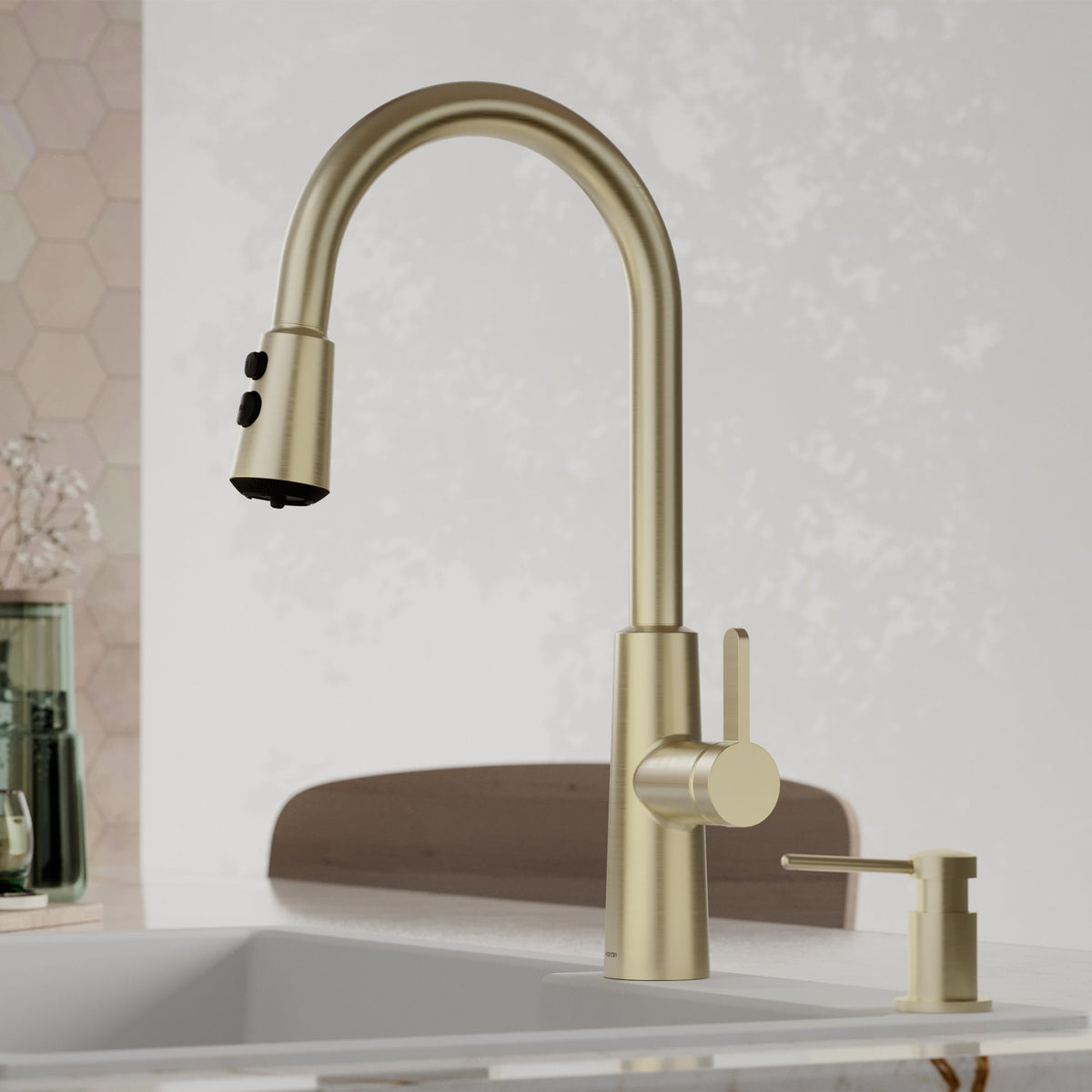 Spot-Free Champagne Bronze Elmsworth Faucet 17-7/8"