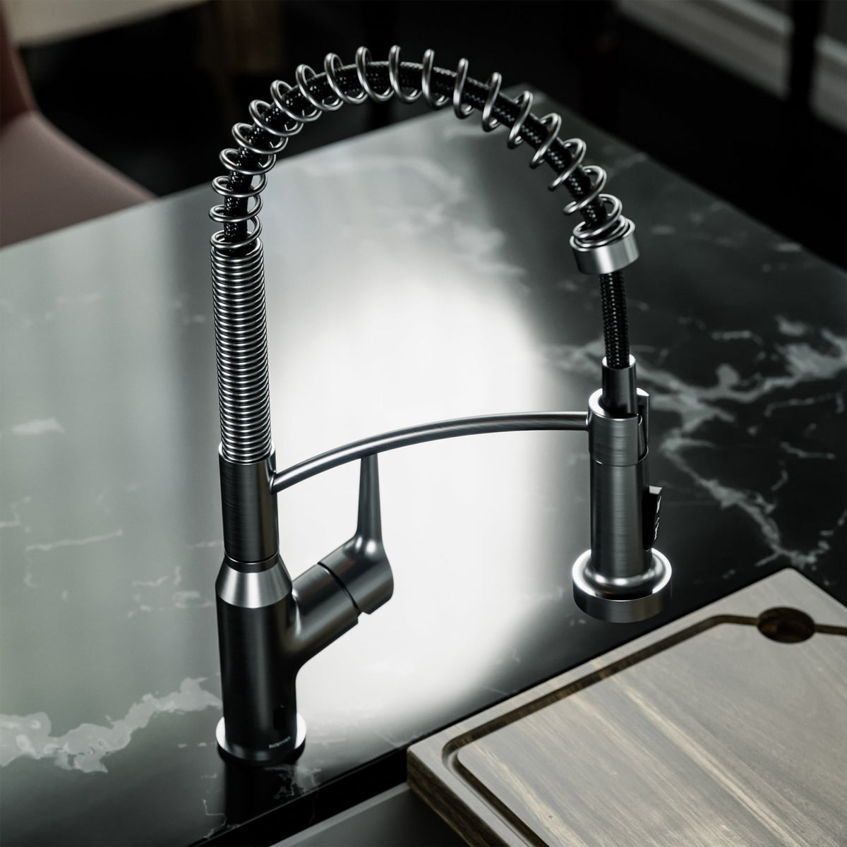 Spot-Free Gunmetal Grey Scottsdale Sensor Faucet 18-5/8"