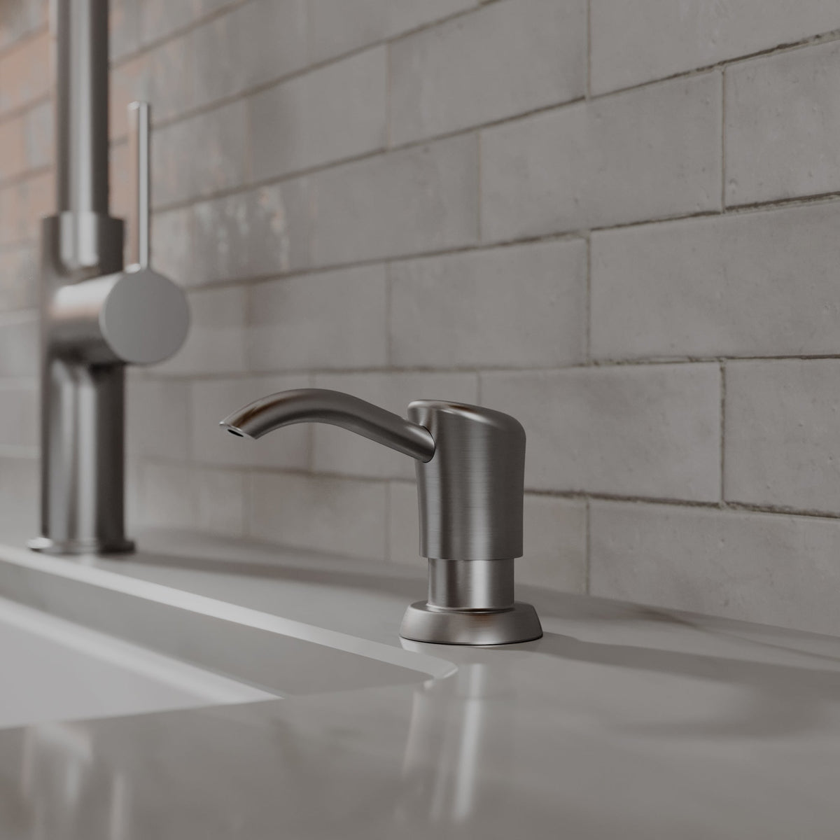 Spot-Free Stainless Steel Soap Dispenser 12-1/8"