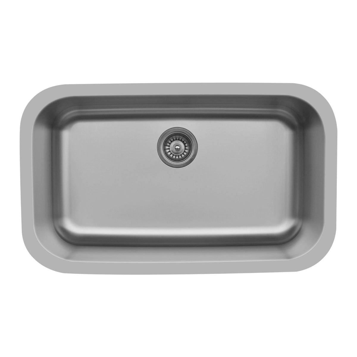 Stainless Steel Large Single Bowl Seamless Undermount Sink 30-3/4"