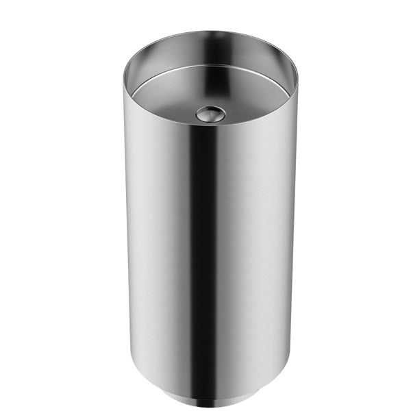 Stainless Steel Pedestal Vanity Sink 15"