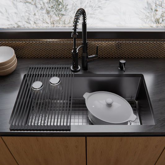 Stainless Steel Single Bowl Undermount 16ga Sink 33"