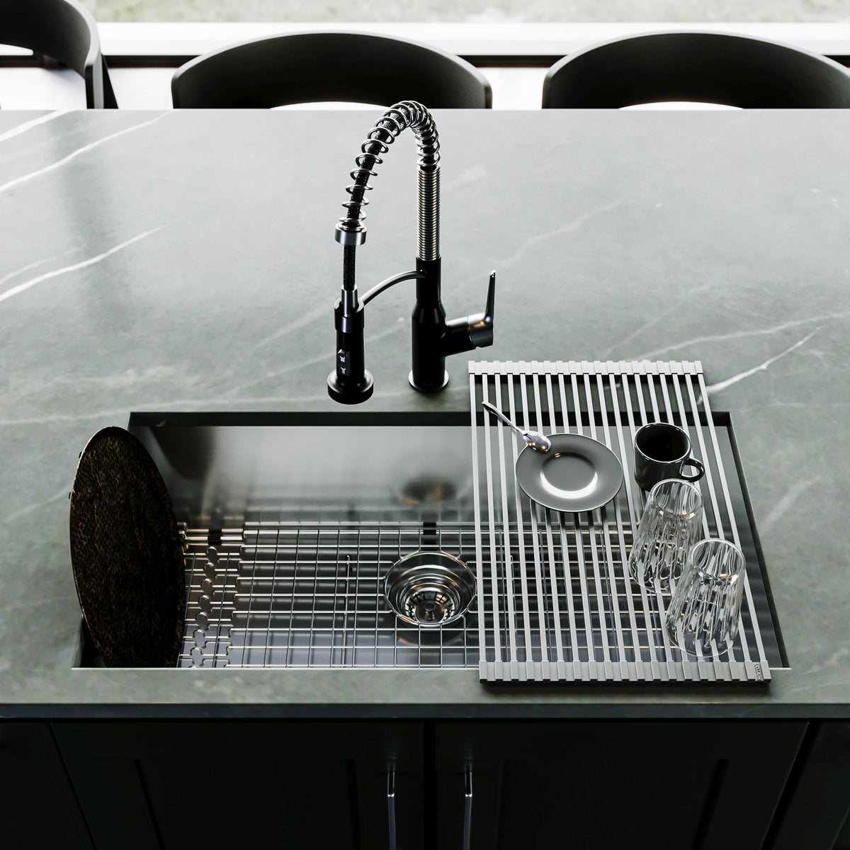 Stainless Steel Single Bowl Undermount 18ga Sink 33"