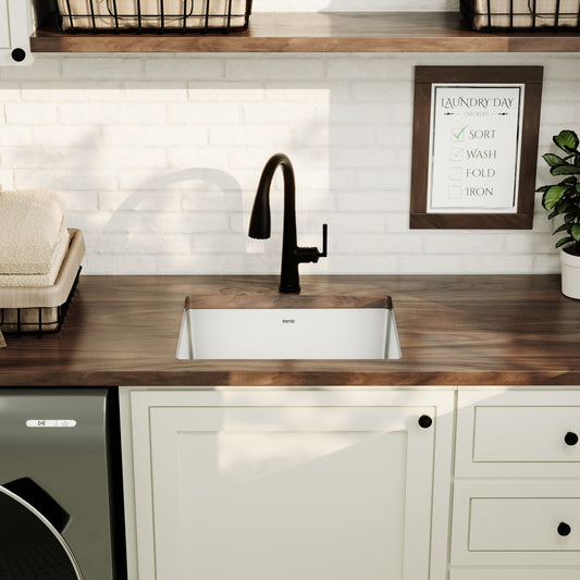 Stainless Steel Single Bowl Undermount Sink 23"