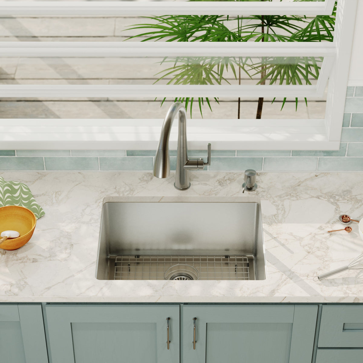 Stainless Steel Single Bowl Undermount Sink 23"