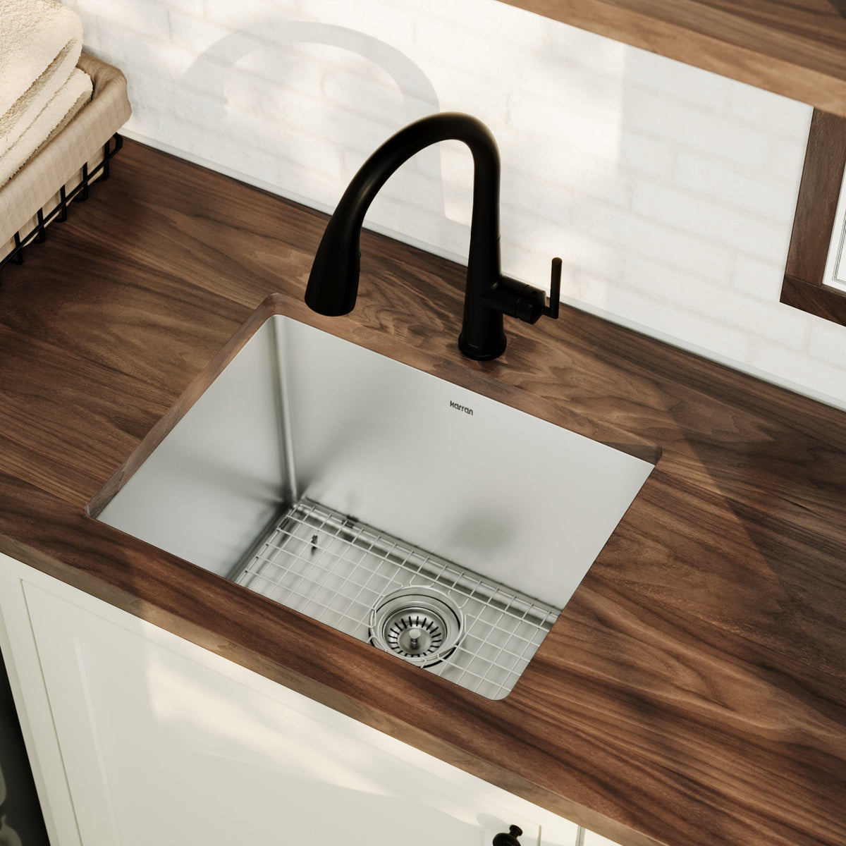 Stainless Steel Single Bowl Undermount Sink 23"