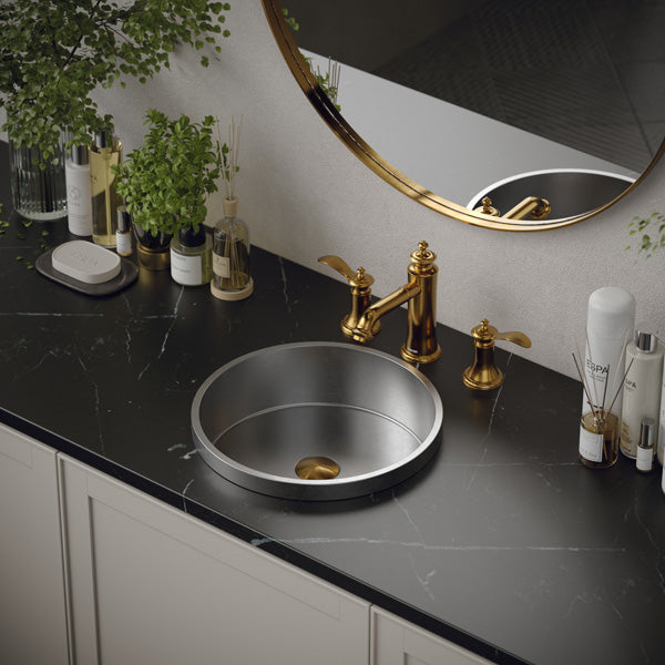 Stainless Steel Top Mount Vanity Sink 15"