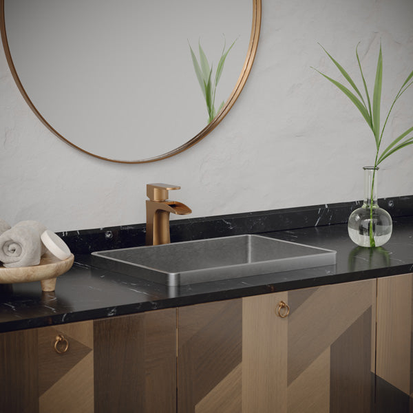 Stainless Steel Top Mount Vanity Sink 20-1/8"