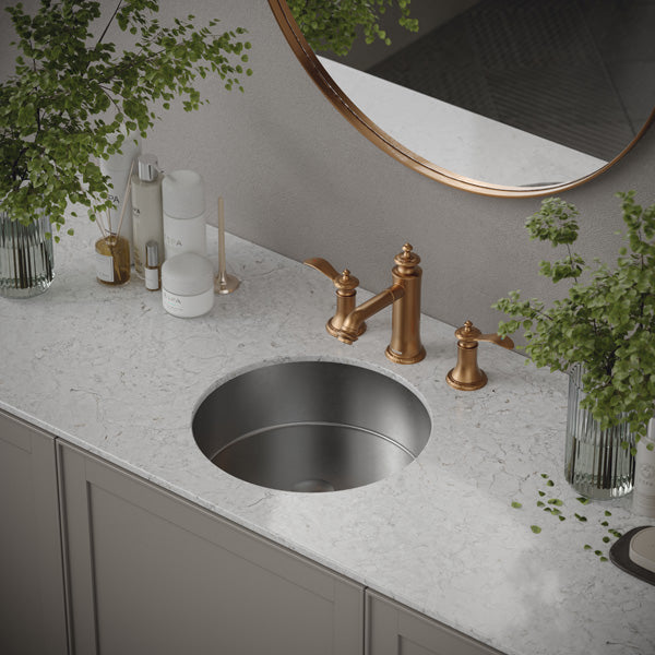 Stainless Steel Undermount Vanity Sink 15-3/4"