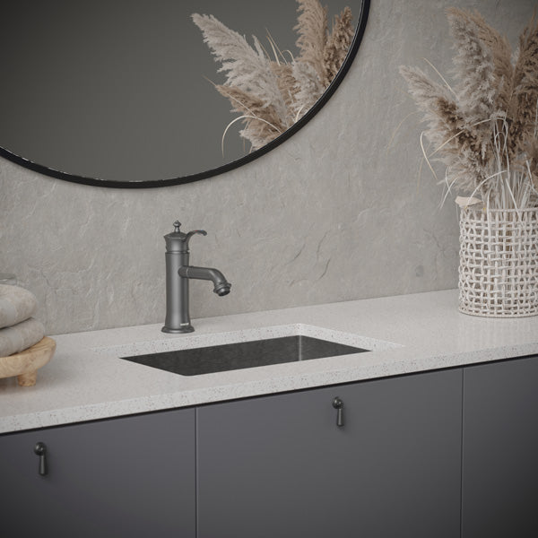 Stainless Steel Undermount Vanity Sink 21-5/8"