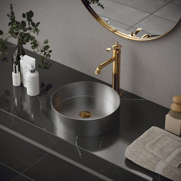 Stainless Steel Vessel Vanity Sink 14-1/8"