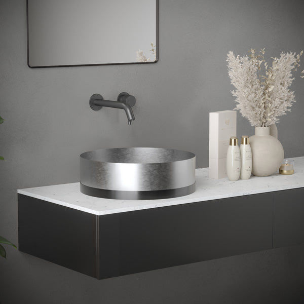 Stainless Steel Vessel Vanity Sink 15-3/4"