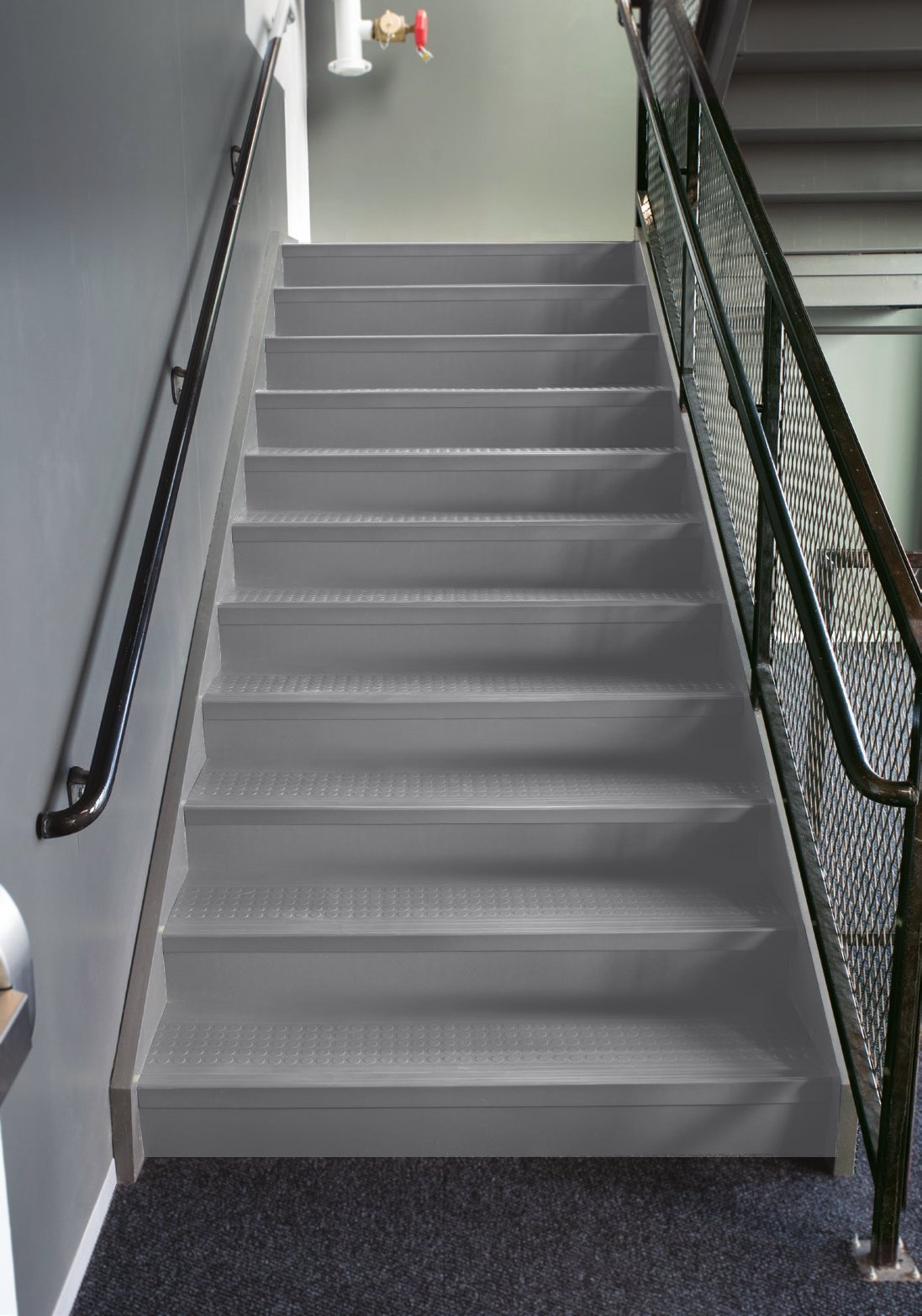 one-piece rubber stair tread and riser Granite Stair Tread 48" – Raleigh Tile