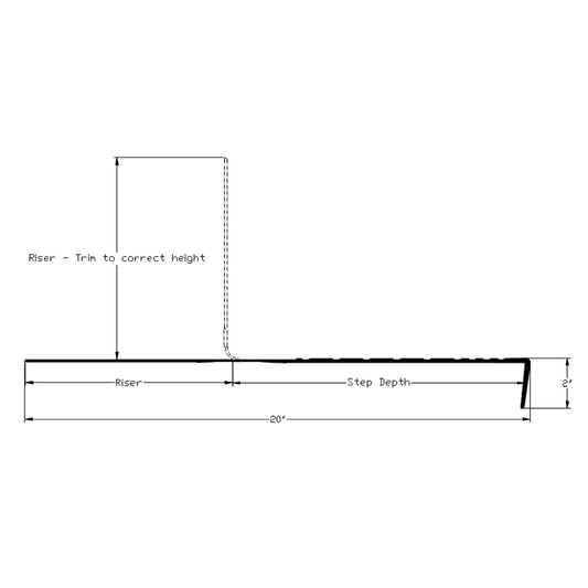 Luminous Black Stair Tread 48"