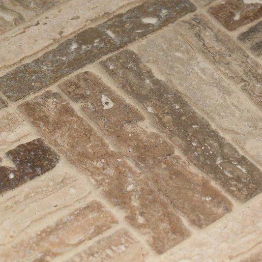 Taupe Parquet Mosaic 12x12
