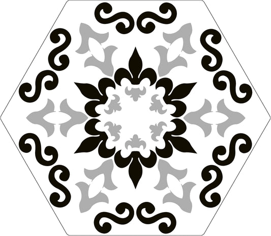 Trivette Flora Hexagon 8x9