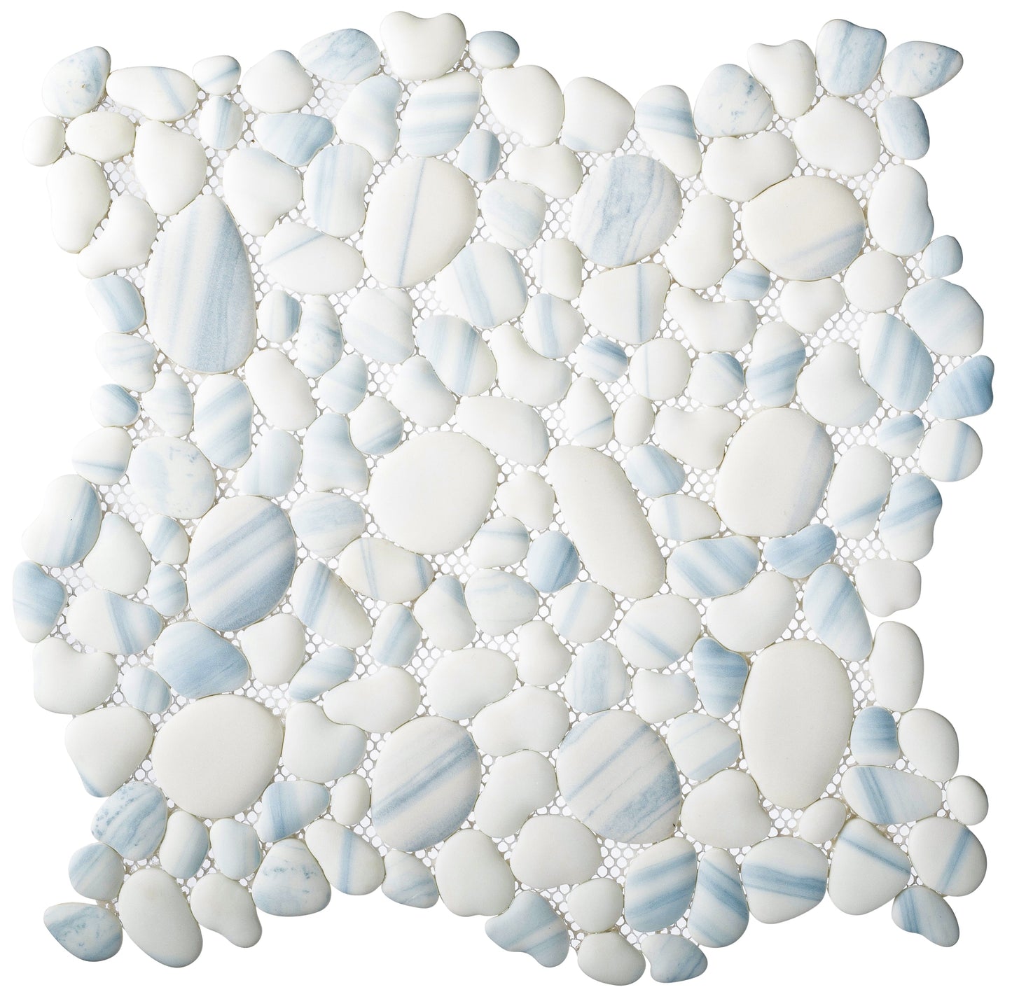 Maya Rain 12x12 Glass Pebble Mosaic