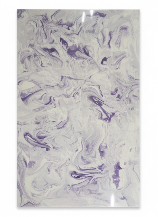 Wall Panel 34" x 84" Purple on White