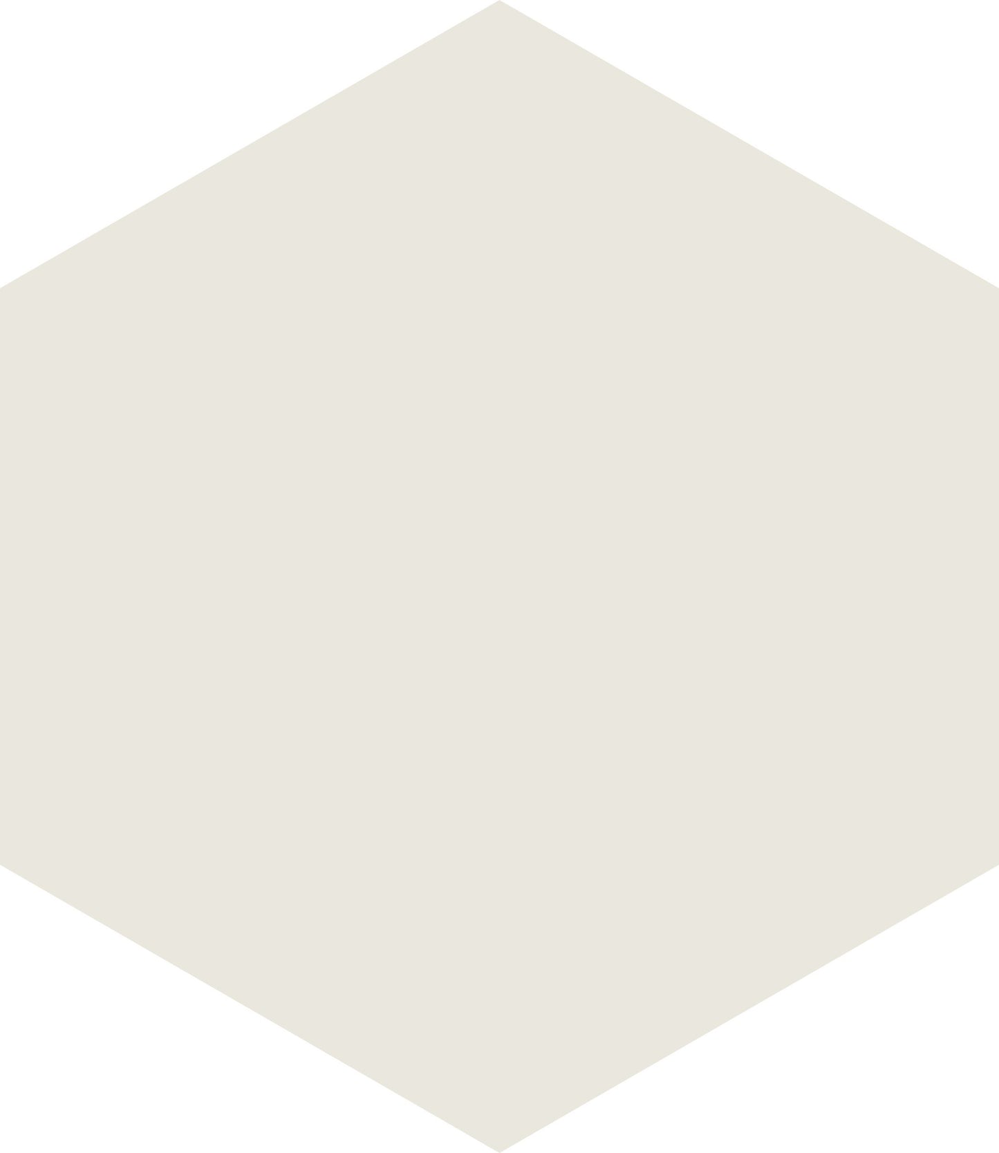 White Matte 7X8 Hexagon