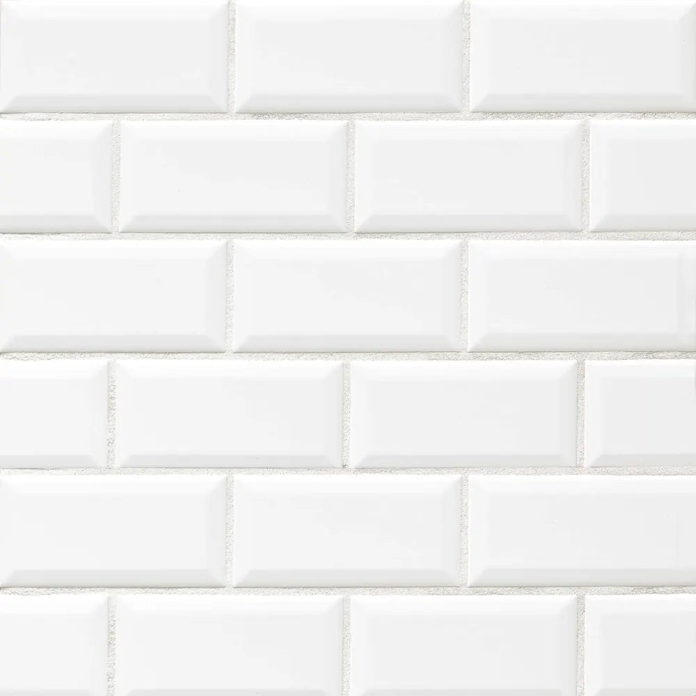 White Beveled 3x6 Gloss