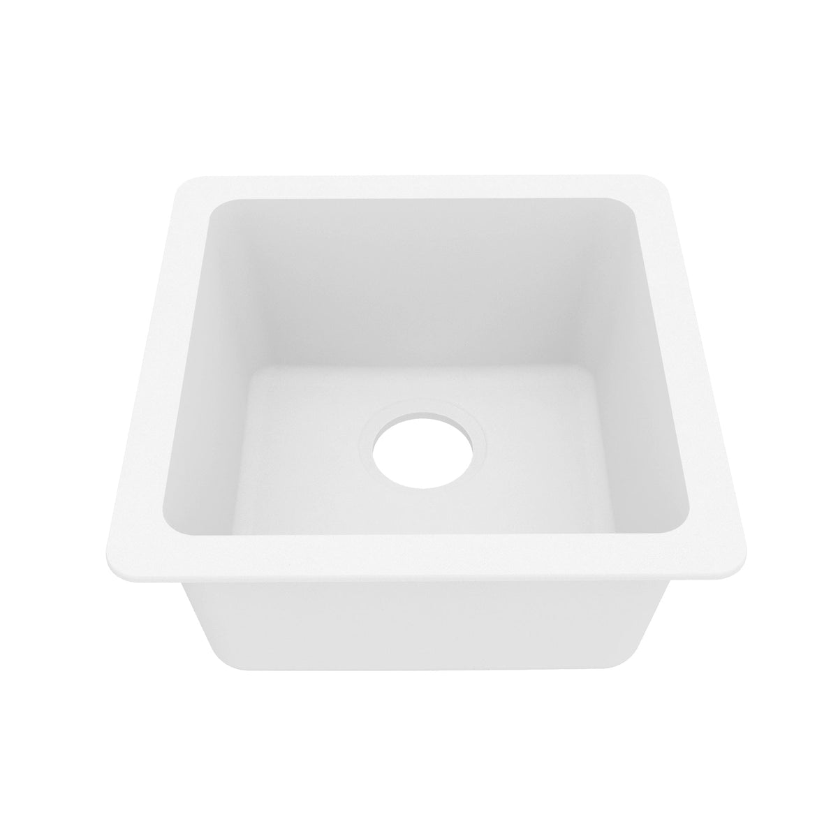 White Bar/Prep Bowl Undermount Sink 16-5/8"