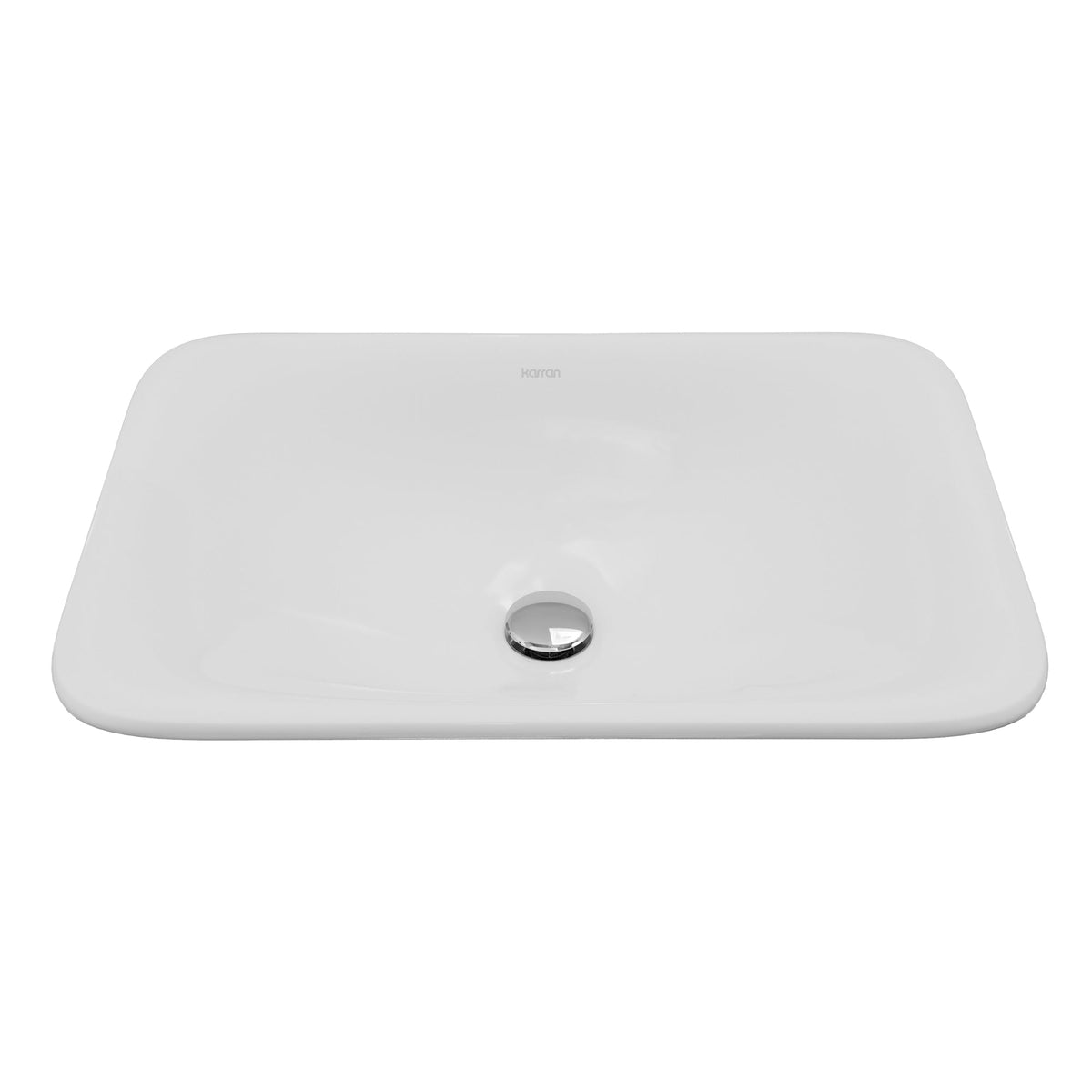 White Drop in Vanity Sink 22"