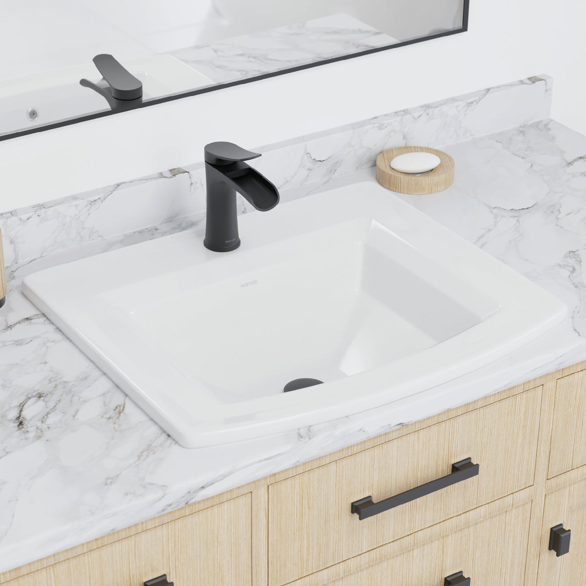 White Drop in Vanity Sink 22-5/8"