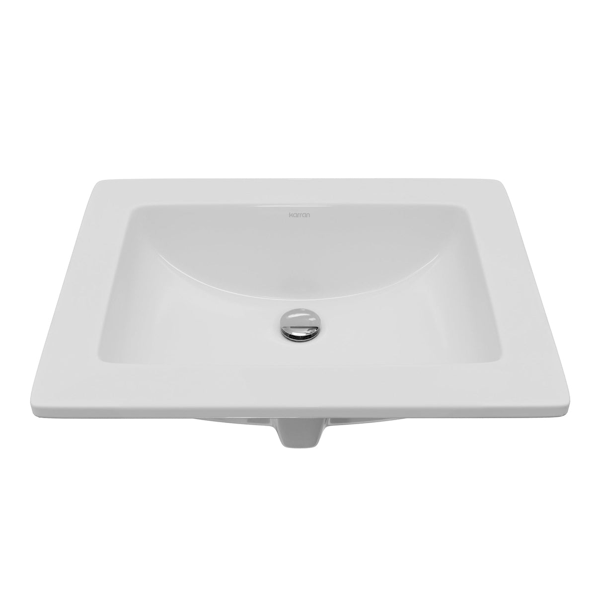 White Drop in Vanity Sink 23-1/4"