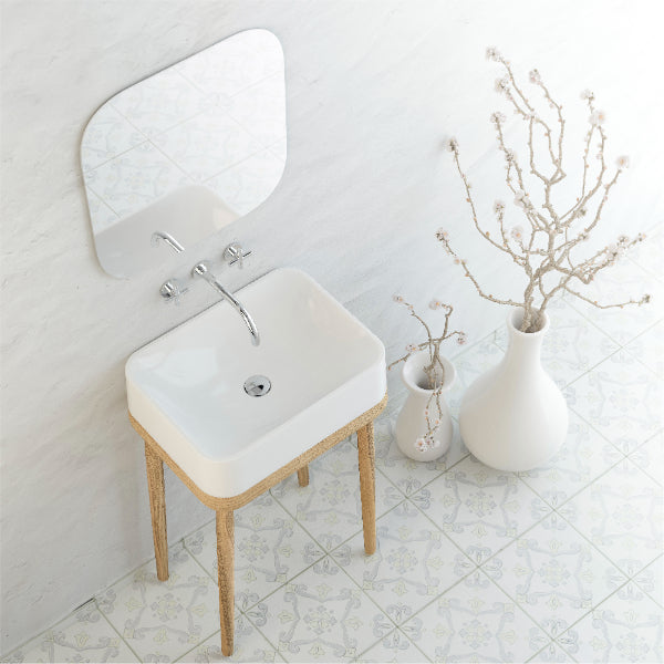 White Seacrest Quartz Vessel Vanity Sink 21-1/2"