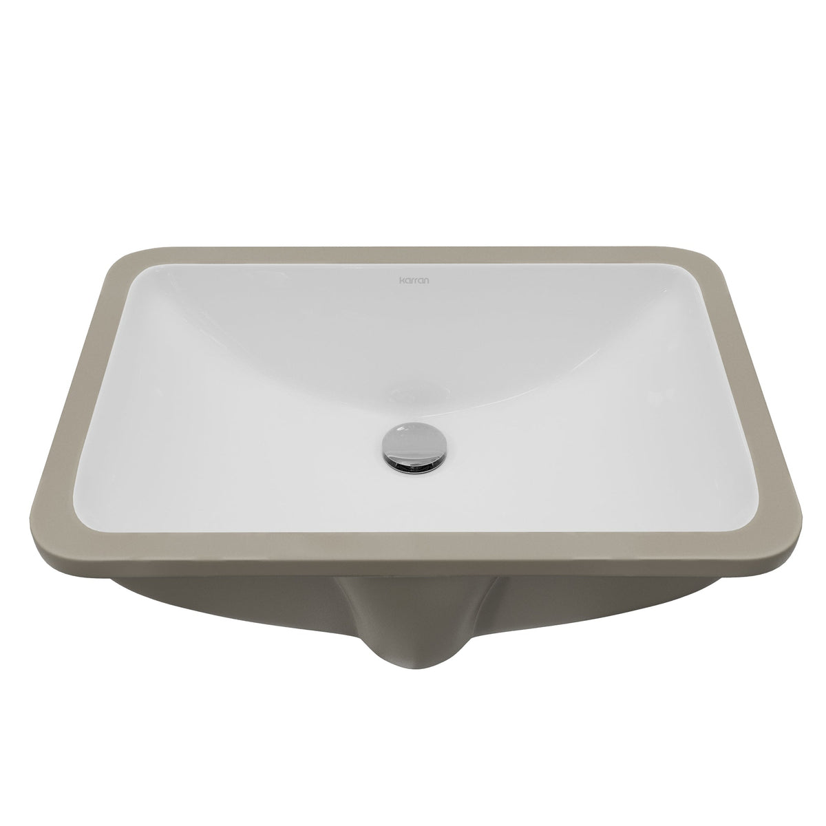 White Undermount Vanity Sink 20-1/2"