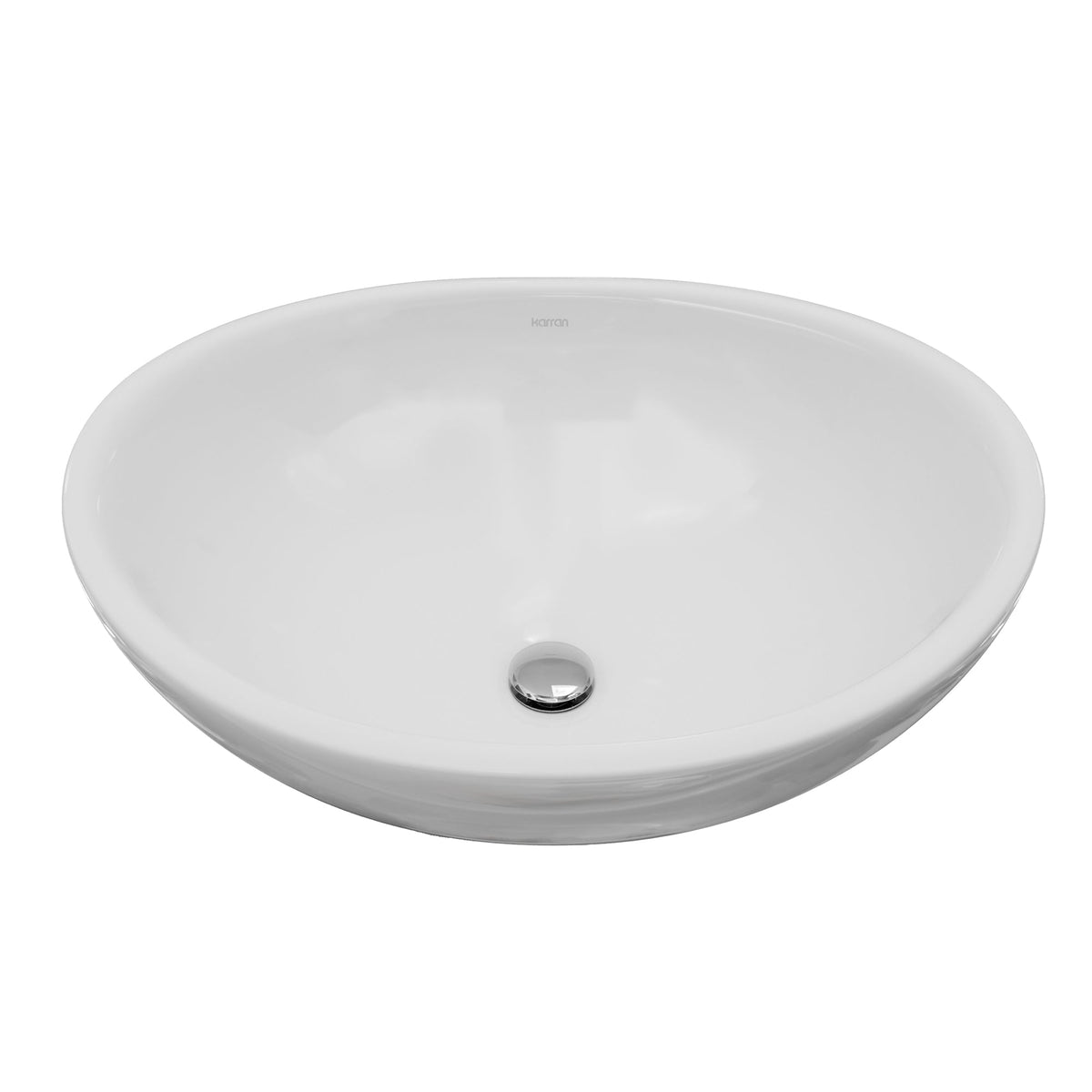 White Vessel Vanity Sink 16-1/8"