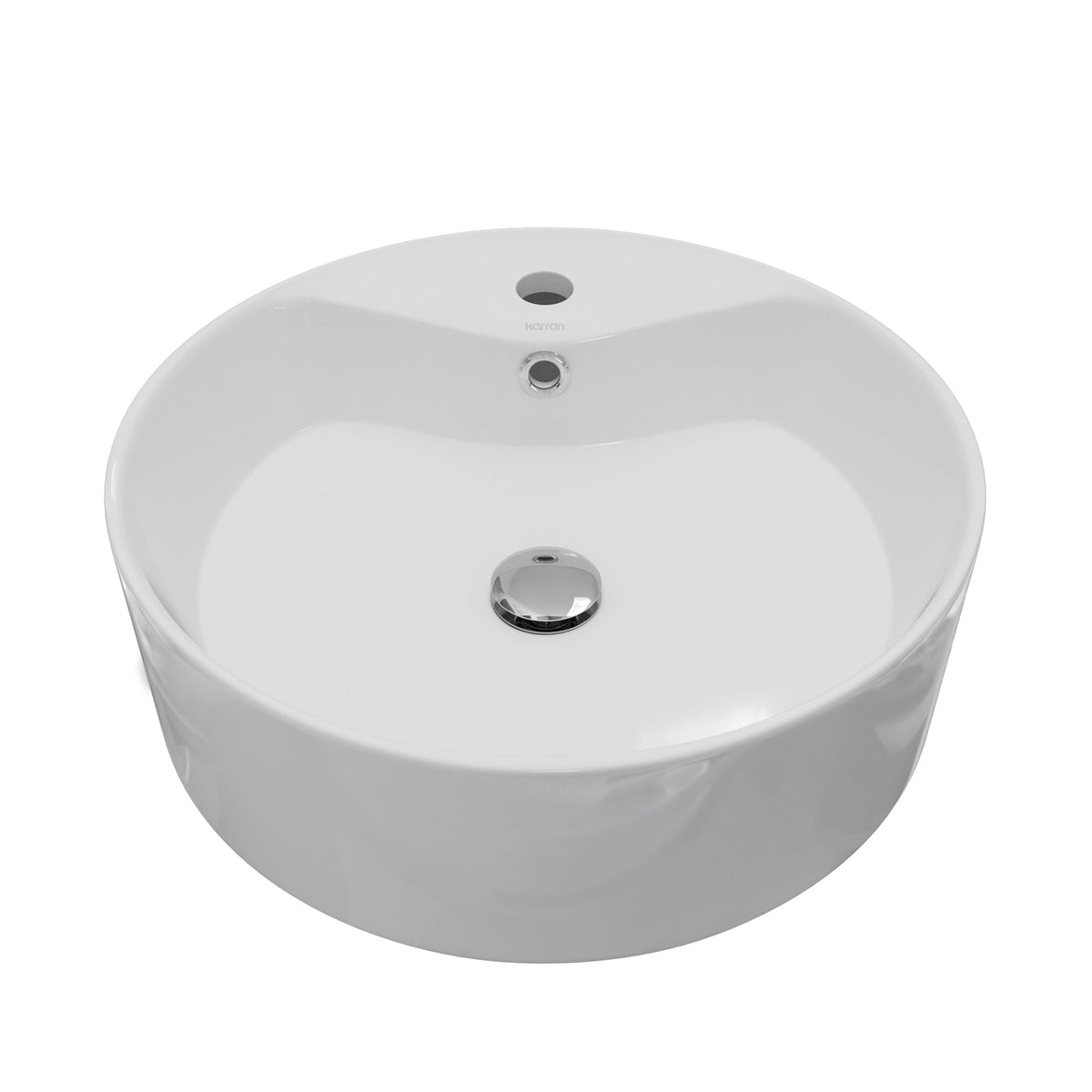 White Vessel Vanity Sink 18"