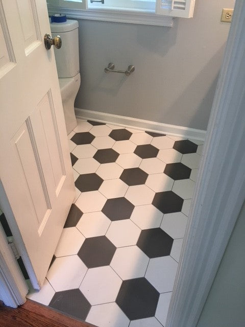 Black Matte 7X8 Hexagon