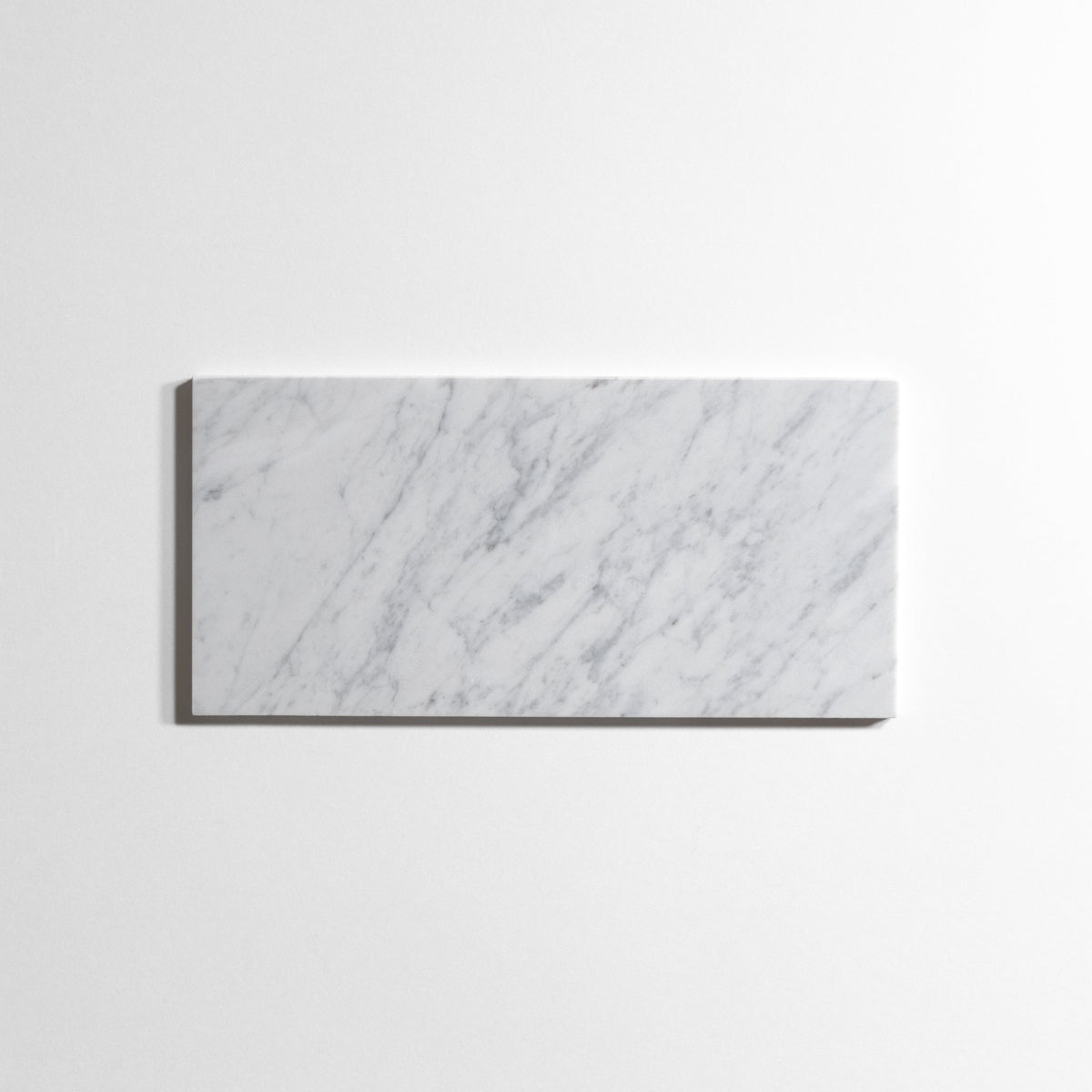 Venatino Carrara marble 12x24 tile, white with grey veining