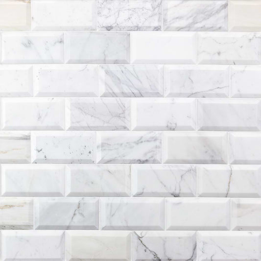 Calacatta Beveled 3X6 Polished
