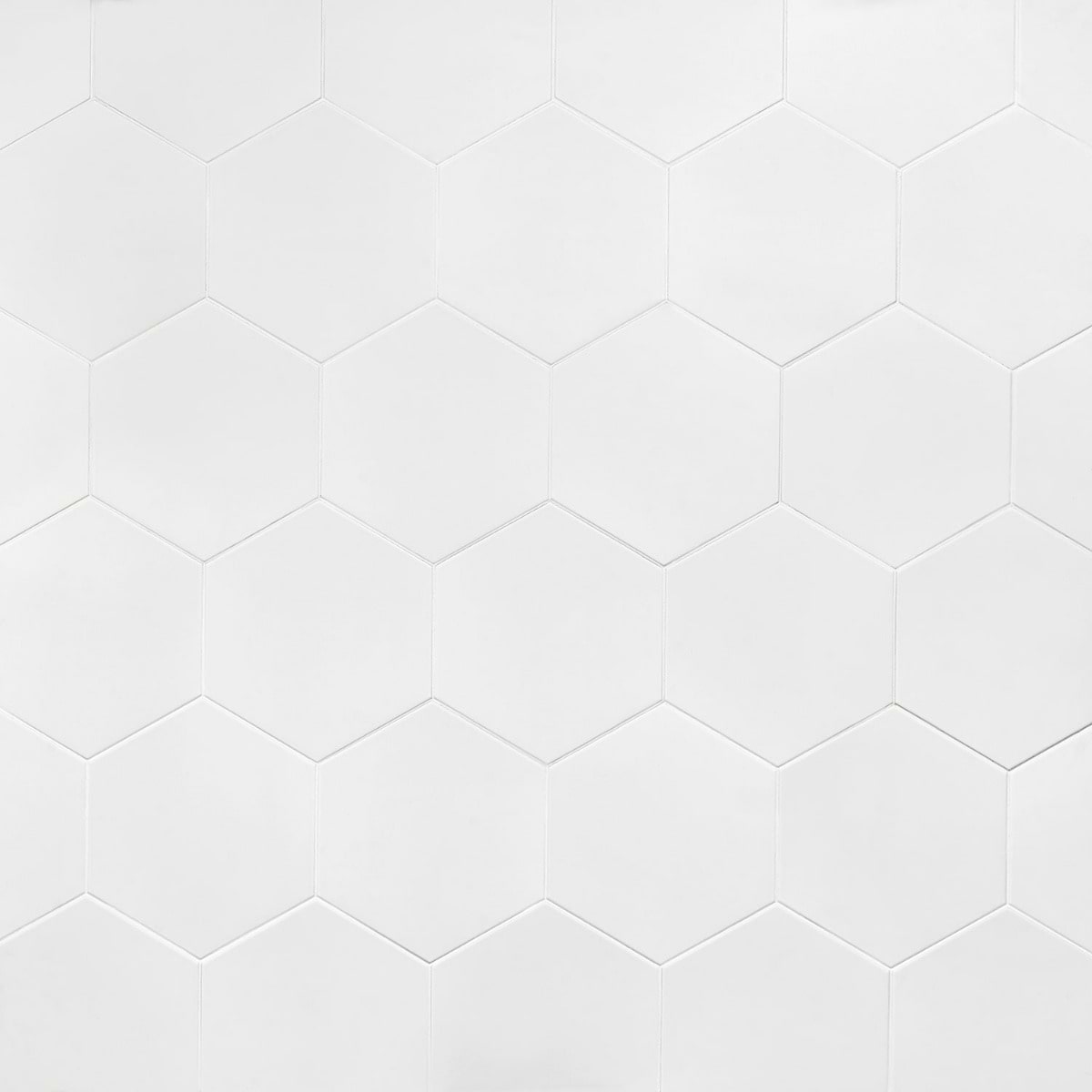 White 10" Hex Matte