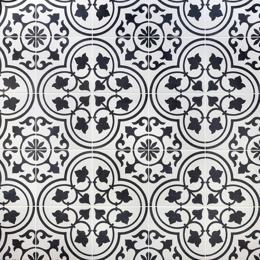 White Ornate 9X9 Matte