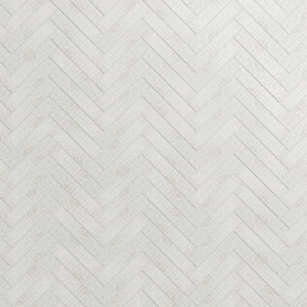 Chevron White Décor Polished